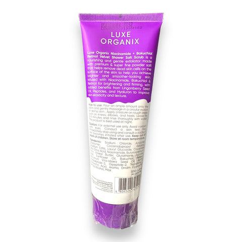 Niacinamide + Bakuchiol Retinol Velvet Shower Salt Scrub 2
