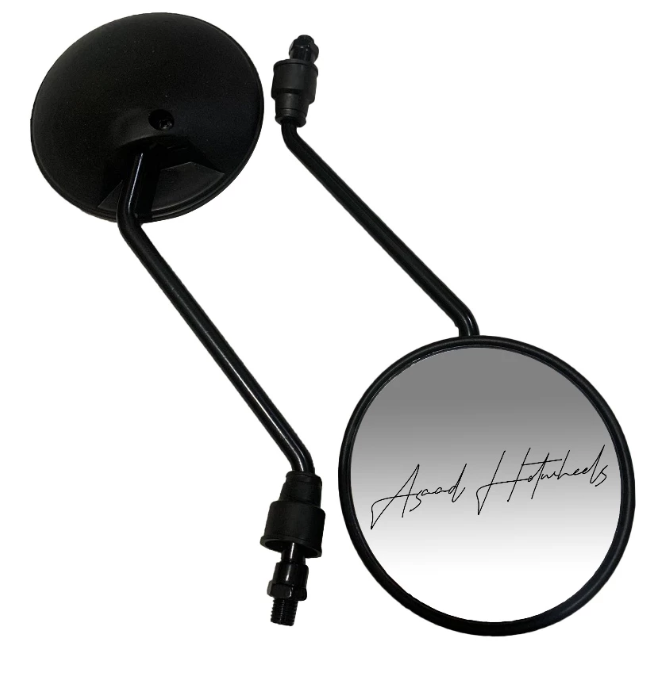 1 Pair Long Universal Round Side Mirrors for Motorcycles 	  1