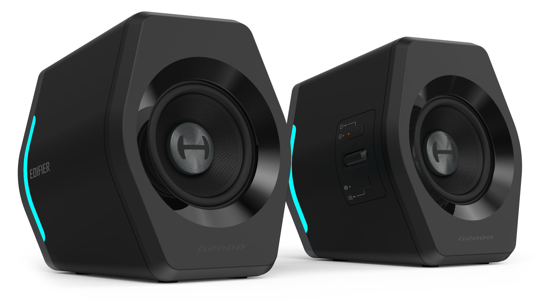 G2000 2.0 Gaming Speakers with USB Soundcard LED & Powerful Bass 1
