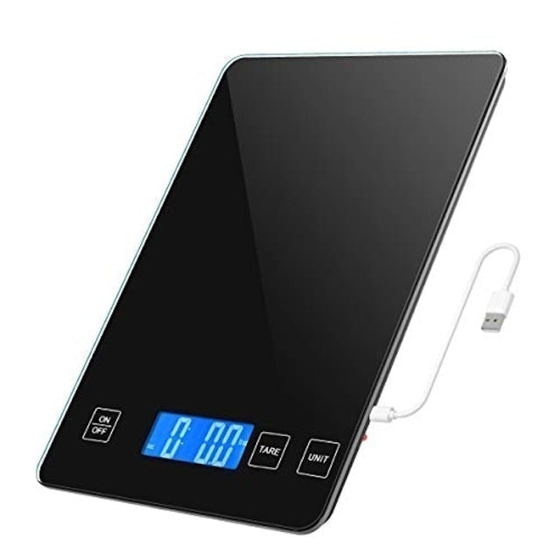 MasterChef Digital Kitchen Scale for Food Ounces and Grams, Portable Food  Scale with LCD Display for Baking & Cooking, Made with Tempered Glass