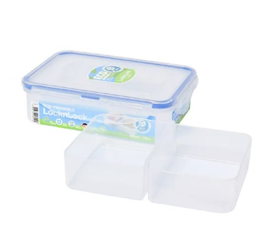 Eco-Friendly Classic Airtight Rectangular Food Container With Divider 2