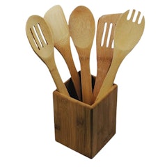 Natural Bamboo Cooking Utensils 6pc Set
