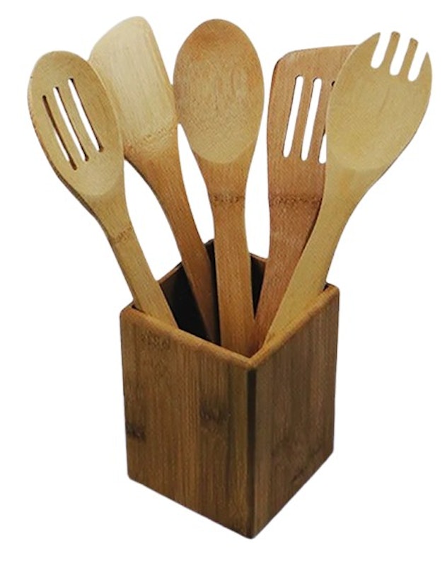 Natural Bamboo Cooking Utensils 6pc Set 1