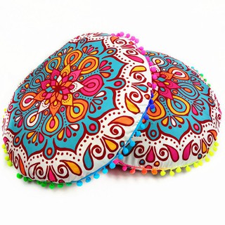 Round Mandala Bohemian Throw Pillowcase 1