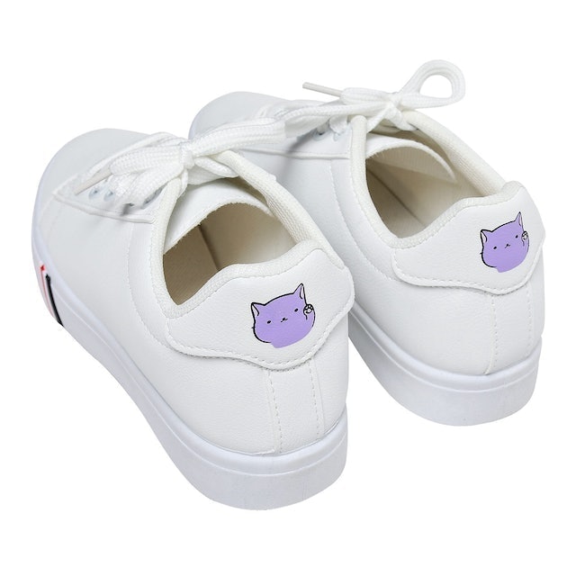 Korean Cat White Leather Shoes 2