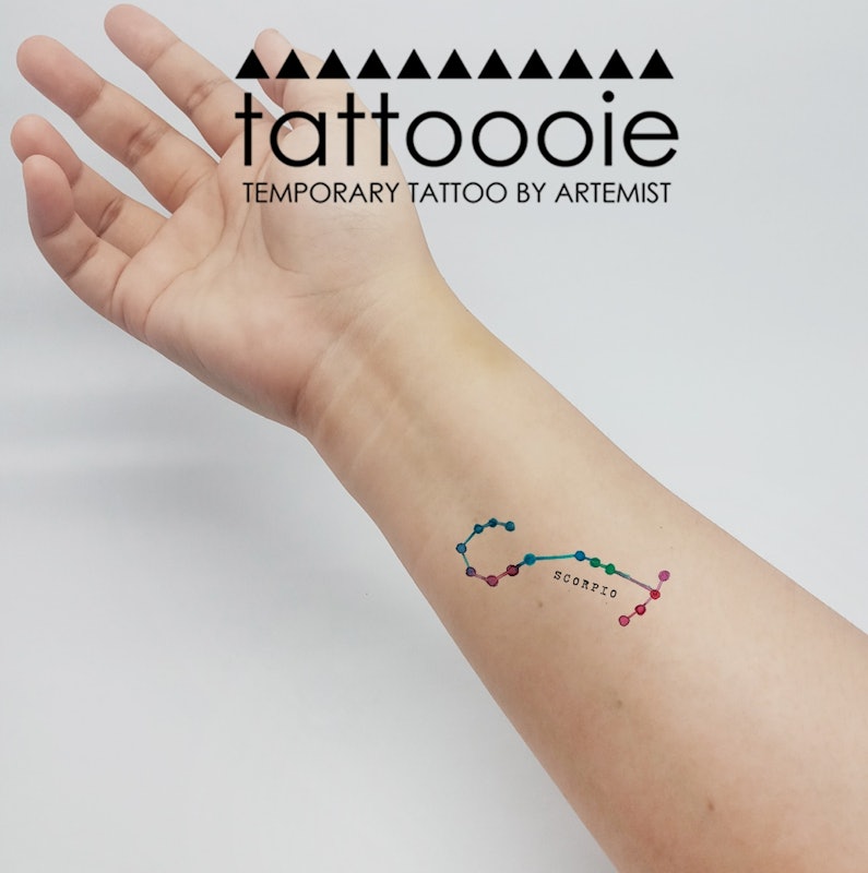 Watercolor Constellation Tattoo 2