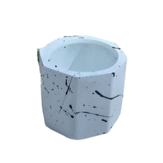 Mini Concrete Octagon Pot  2