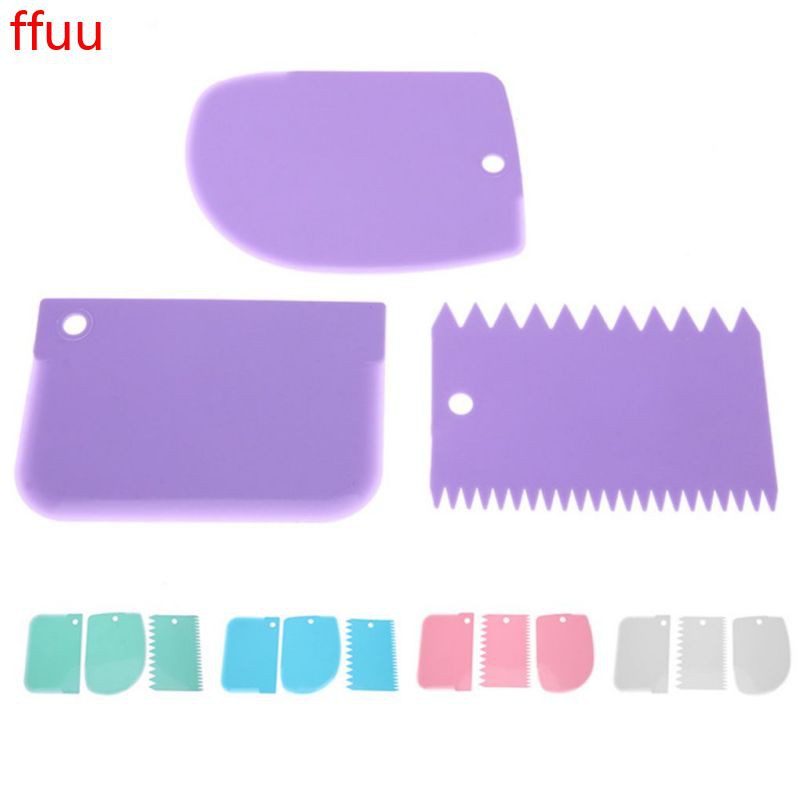 Plastic Icing Scraper and Edge Smoother Kit 3