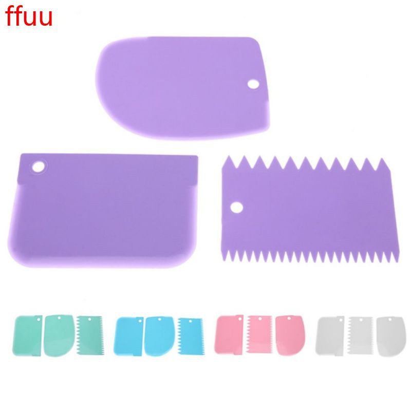 Plastic Icing Scraper and Edge Smoother Kit 3