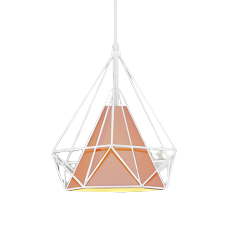 Industrial Cube Metal Pendant Diamond Light 1