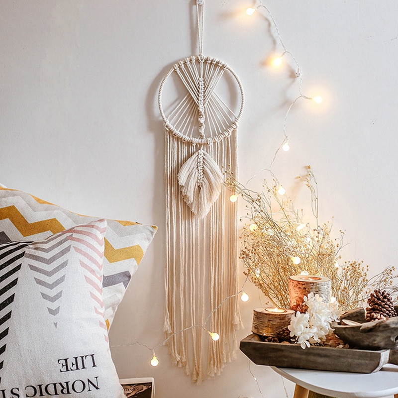 Moon and Star Macrame Tapestry Wall Boho Decor 2