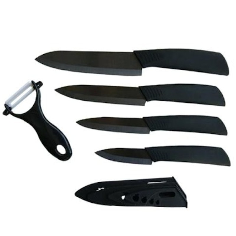 CERAMIC 4 PIECE KNIFE SET, 2 Knives + 2 Safety Covers - Carl Schmidt Sohn