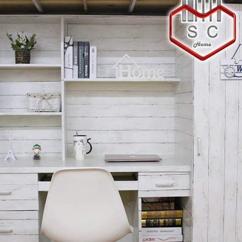 White Wood Wallpaper Sticker 2