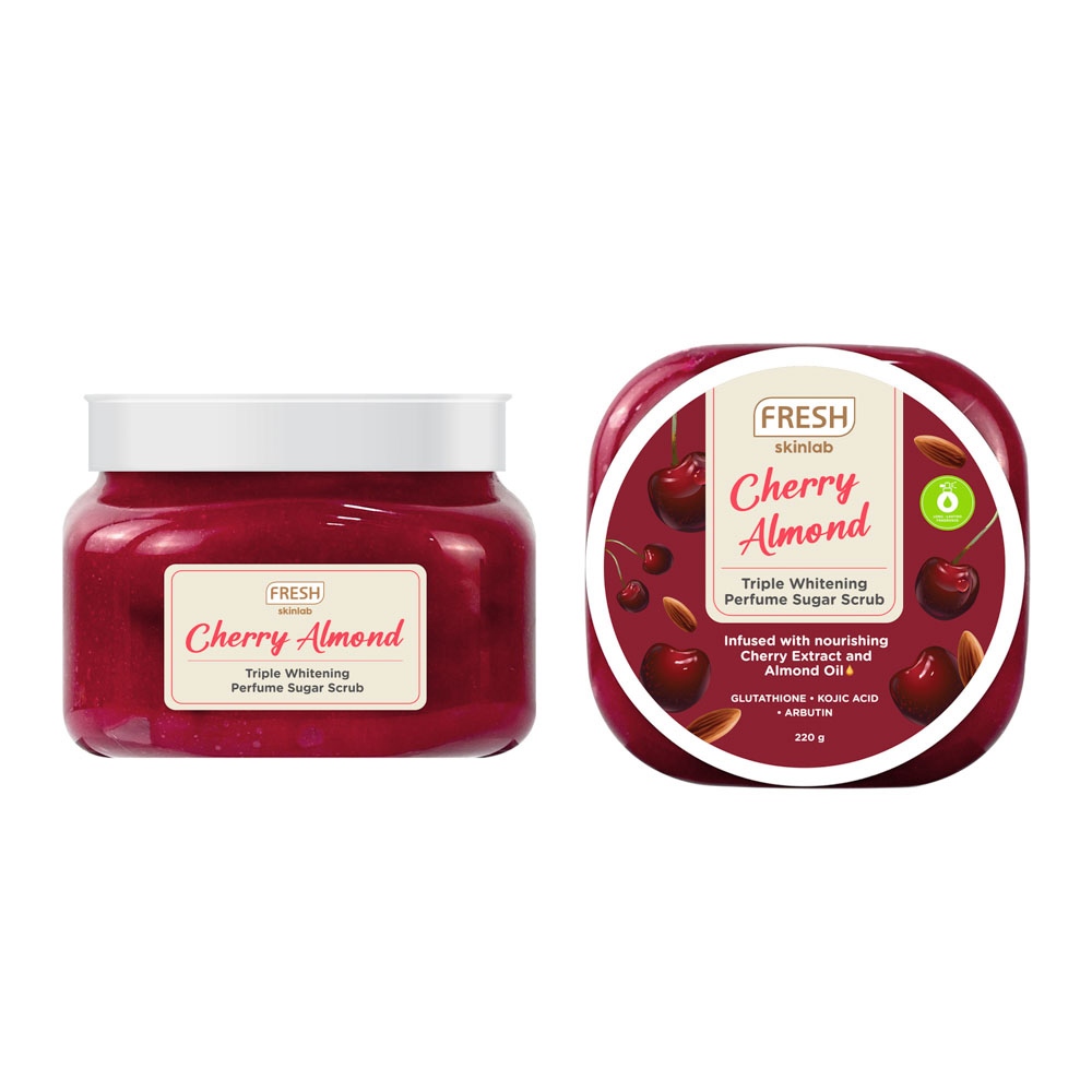 Milk White Cherry Almond Triple Whitening Perfumed Sugar Scrub  1