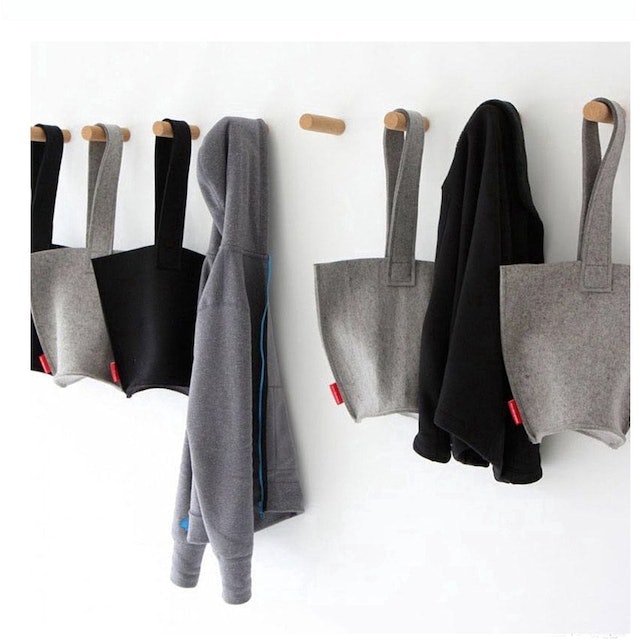 Natural Wood Wall-Mounted Hanger 2