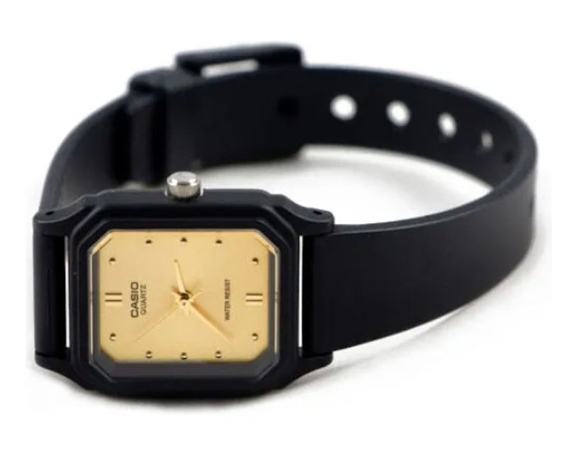 Black Resin Strap Quartz Watch For Women 2