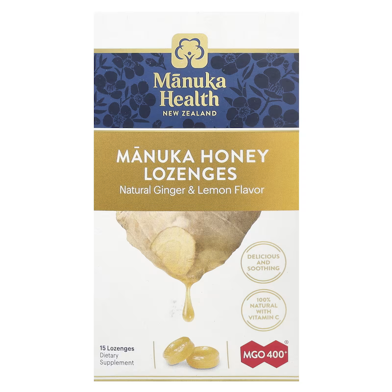 MGO 400+ Manuka Honey Lozenges | Lemon & Ginger 1