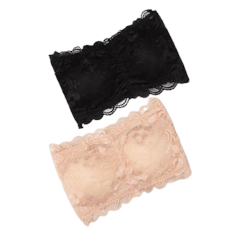 Casual Lace Strapless Sexy Bandeau Tube Crop Bra