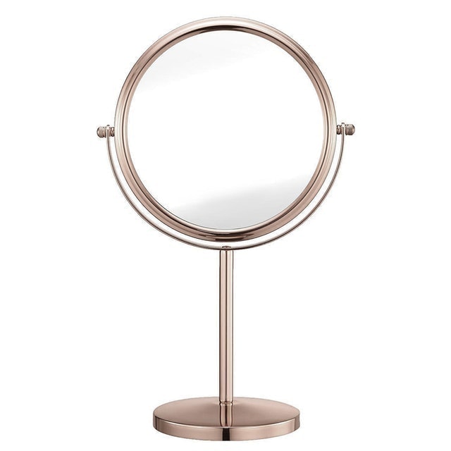 Two-Sided Champagne Golden Fashion Makeup Mirror 1