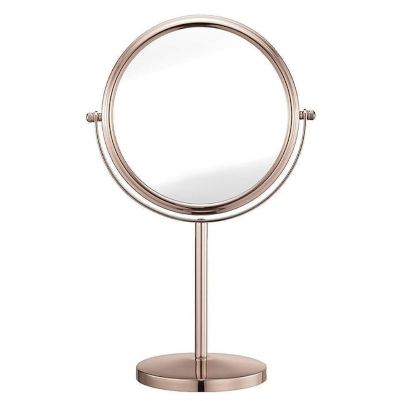 Two-Sided Champagne Golden Fashion Makeup Mirror 1