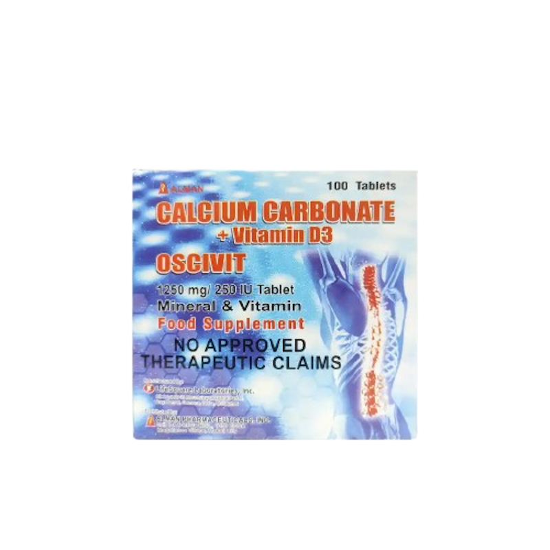 Calcium Carbonate + Vitamin D3 l 100 Tablets 1