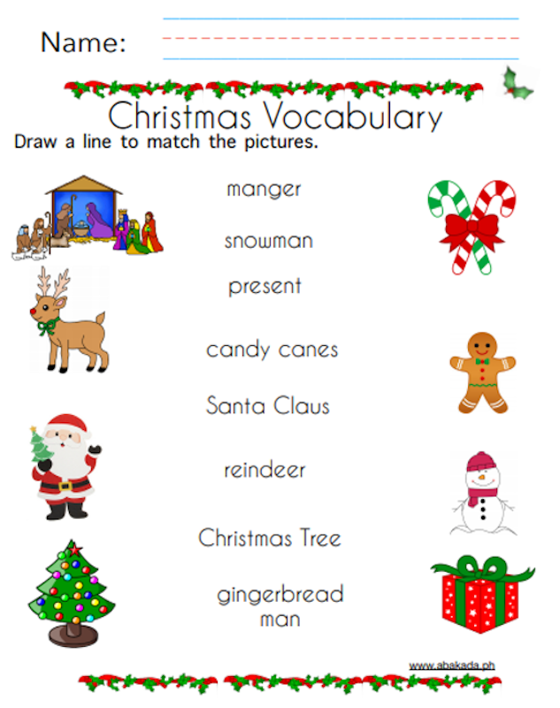 Holiday Worksheets 1