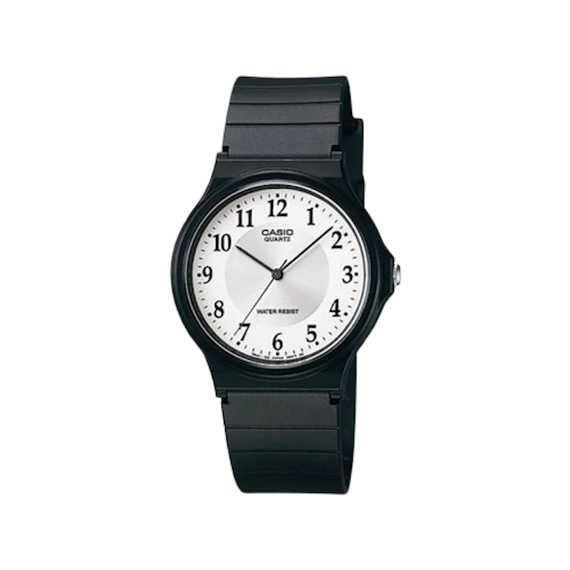 Black Resin Strap Quartz Watch 1