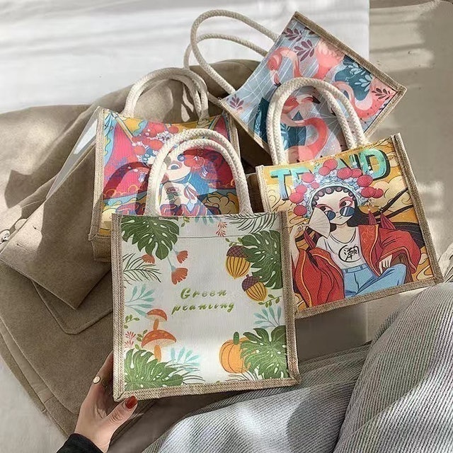 Canvas Tote Bag With Graffiti Design 3