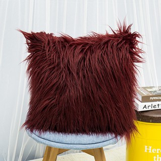 Super Soft Plush Mongolian Faux Fur Throw Pillow Cover 6