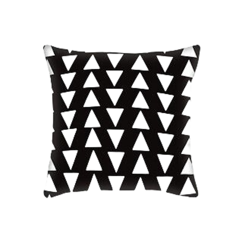 Black and White Throw Pillow Case 4