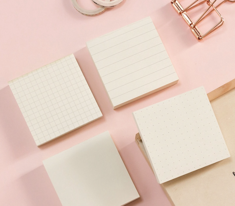Simple Horizontal Line Grid Blank Memo Pads 5