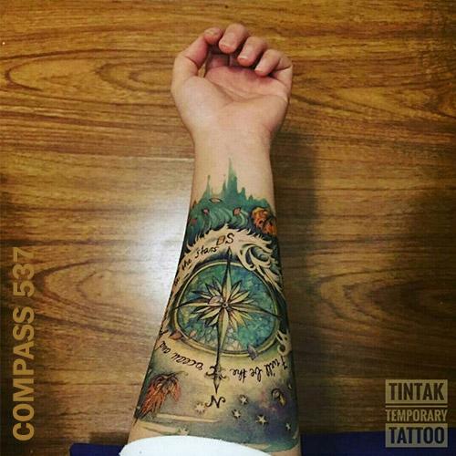 Compass Temporary Tattoo 3