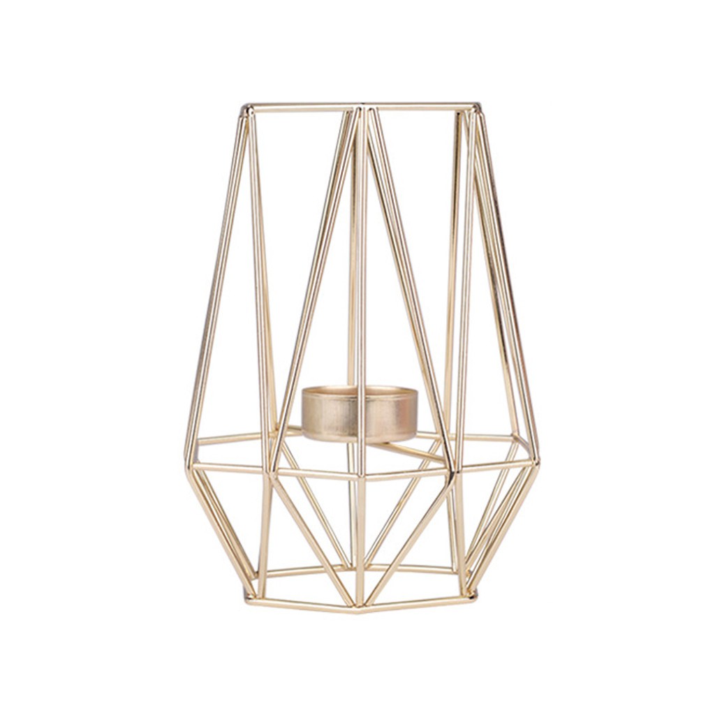 Nordic Style Wrought Iron Geometric Candle Holders 1
