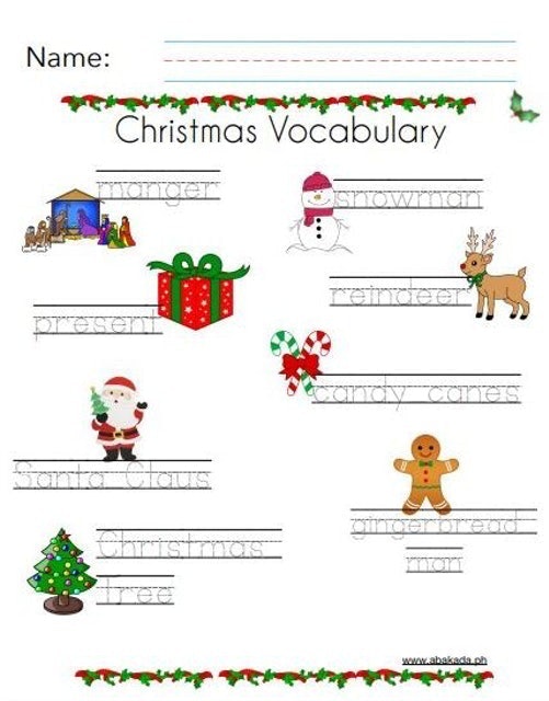 Holiday Worksheets 3