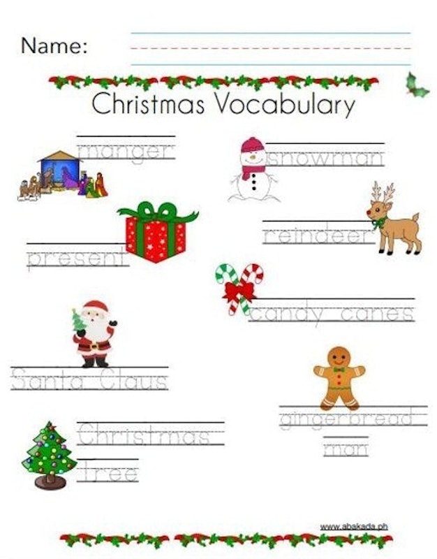 Holiday Worksheets 3