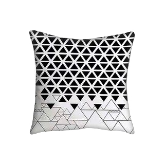Black and White Throw Pillow Case 6