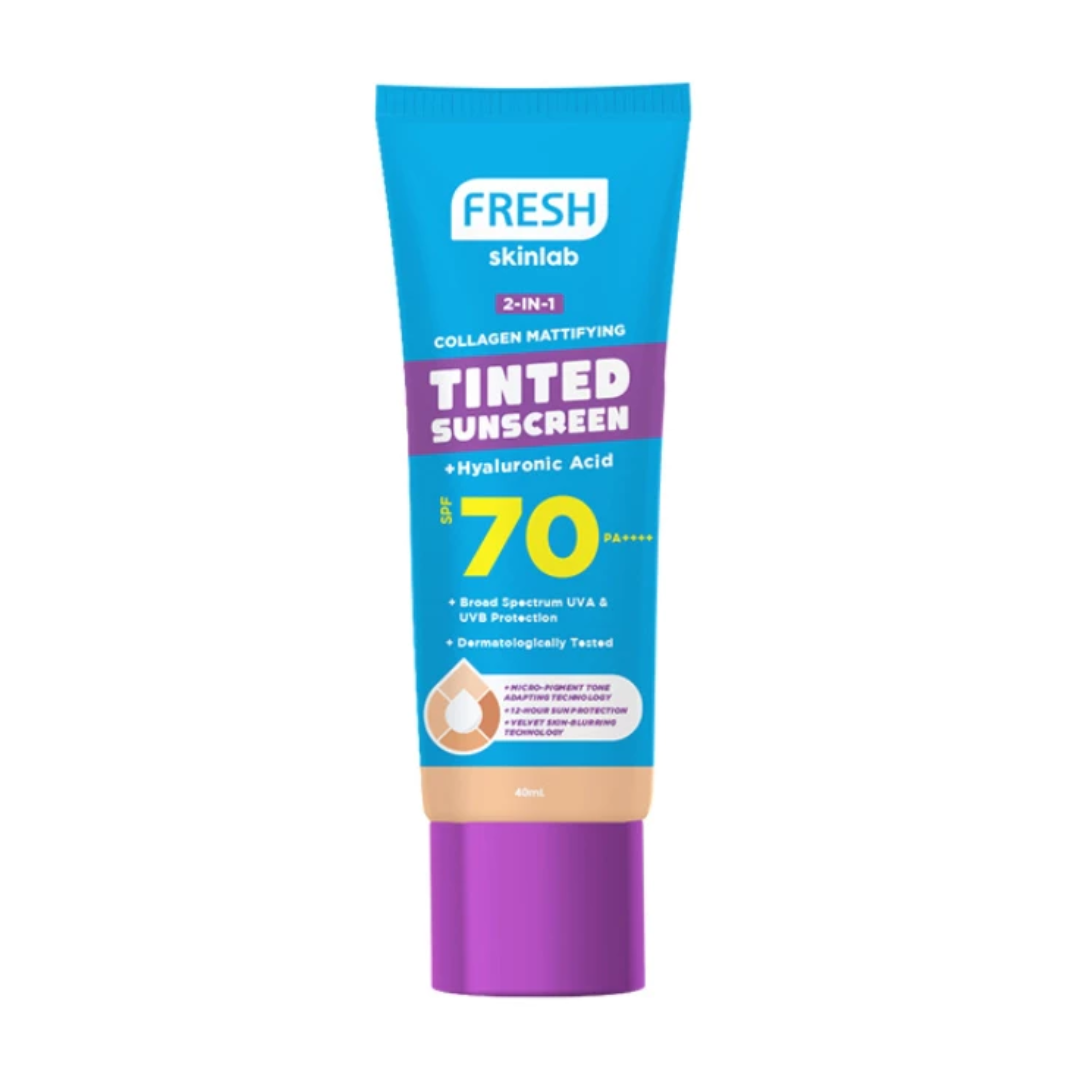 2 in 1 Collagen Mattifying Tinted Sunscreen SPF70 1