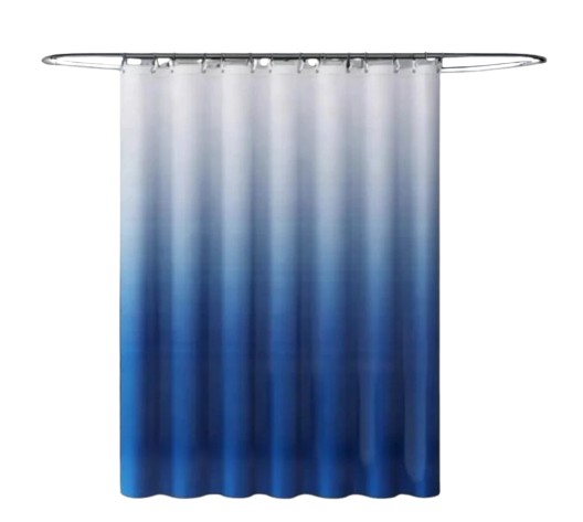 3 Tone Gradient Shower Curtain With Hook	  1