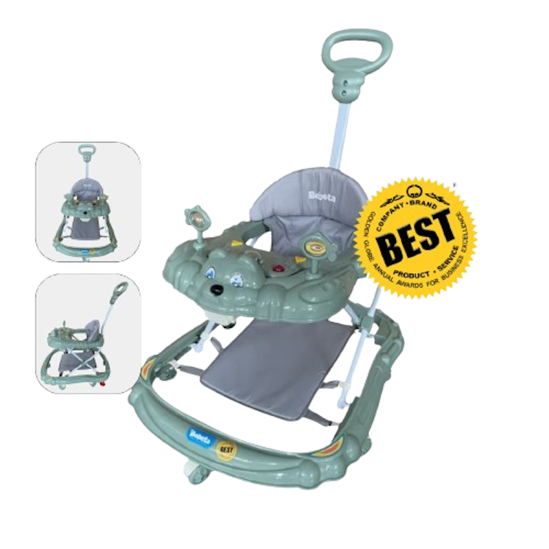 Walker with 2 Stopper, & Pusher Footrest 2