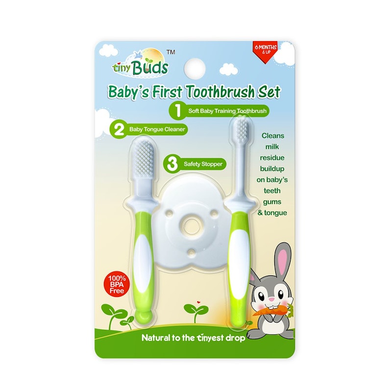 Baby's First Toothbrush & Tongue Cleaner Set 1