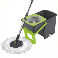 Stainless Steel Spin Mop with Drawer Type Bucket