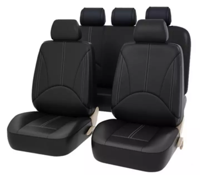 9-Piece Full Leather Car Seat Set 1