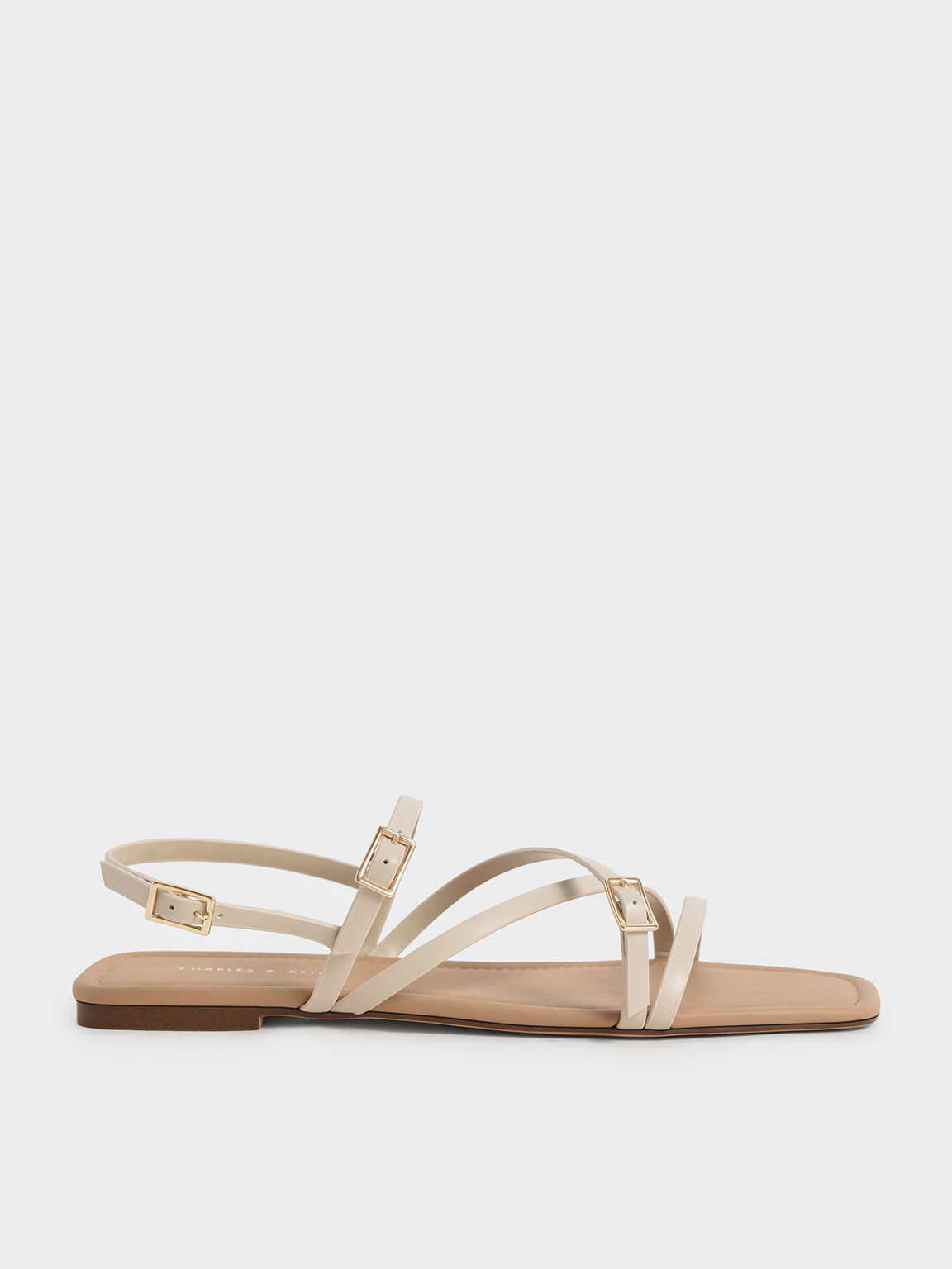 Strappy Mini Buckle Flat Sandals 3