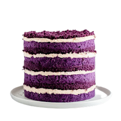 Ube Cream Cheese Naked Cake