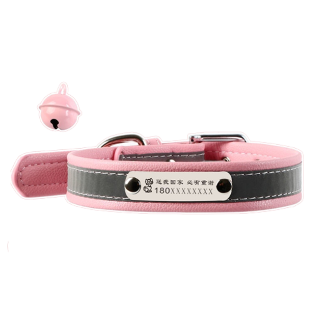 Leather Personalised Collar  1
