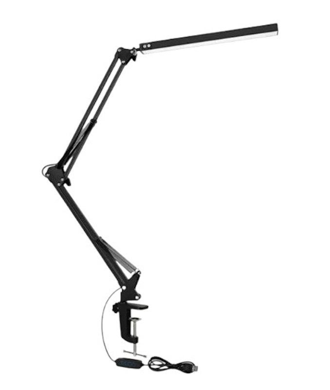LED Folding Metal Desk Lamp Clip On Light Clamp 1