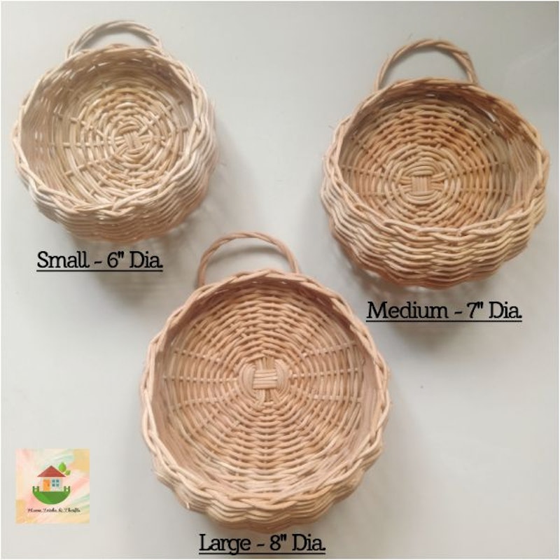 Flatback Hanging Rattan Basket 4