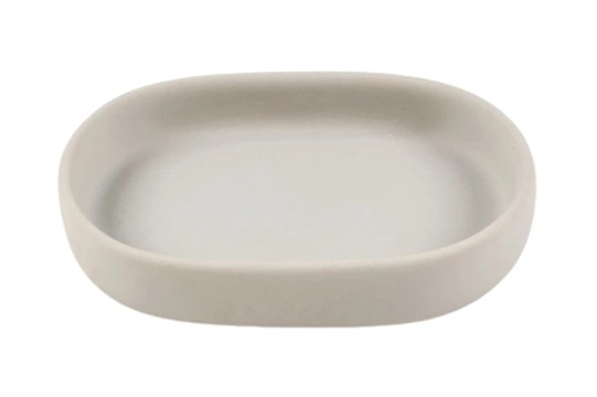 Ceramic Soap Dish, Minimalist Design, Protects Countertops and Surfaces from Soap Residue	  1