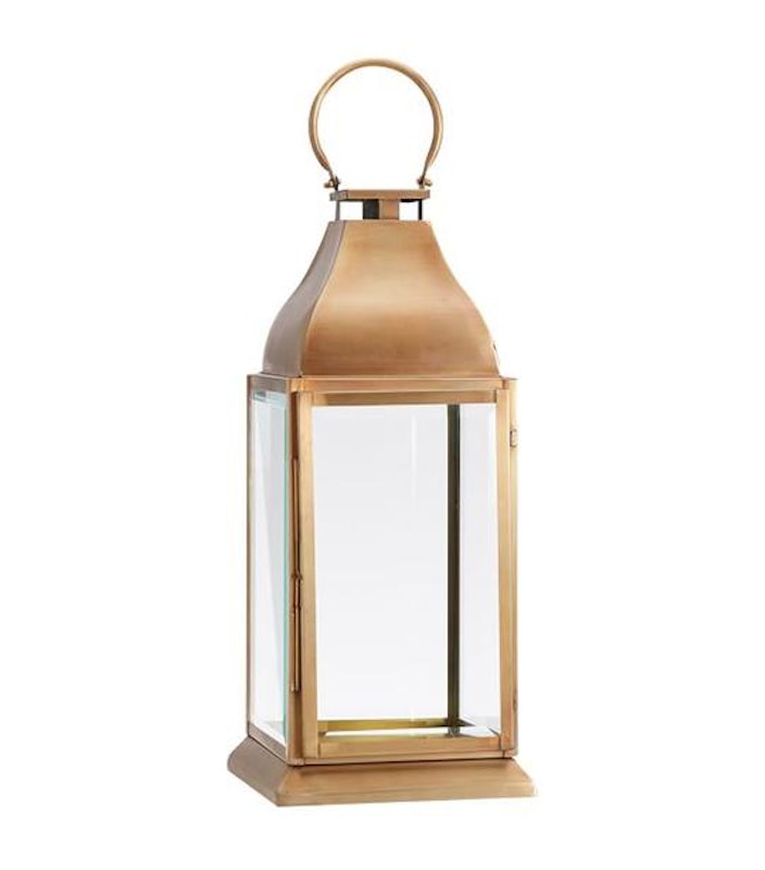 Chester Handmade Brushed Brass Lantern 2