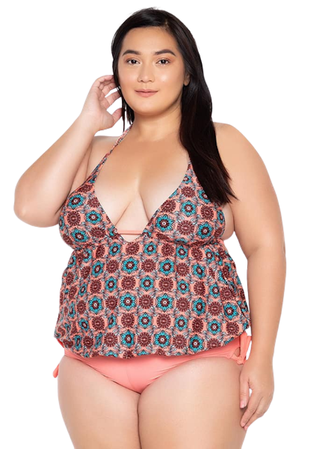 Plus Size One Piece Korean Style Swimsuit 1